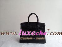 classical color soblack crocodile  sell hermes 100% handstitchig original leather,original craftsm