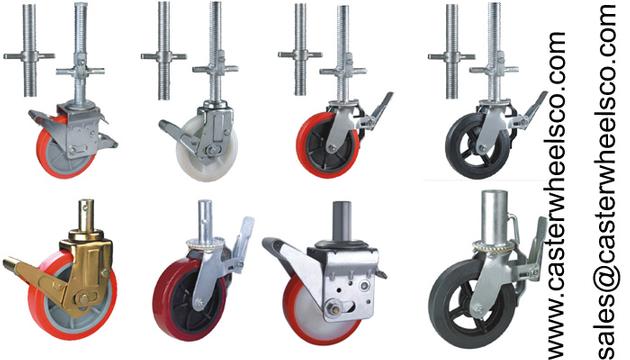 scaffolding caster wheels with Adjustable jack and nut