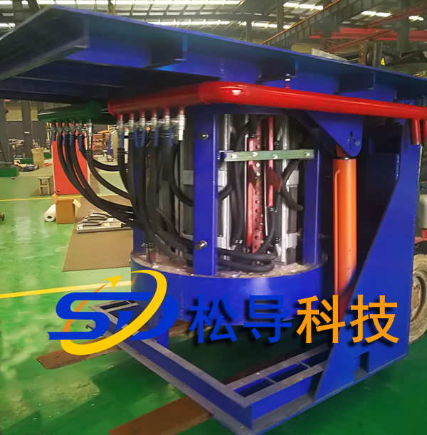 50T medium frequency induction heating melting furnace