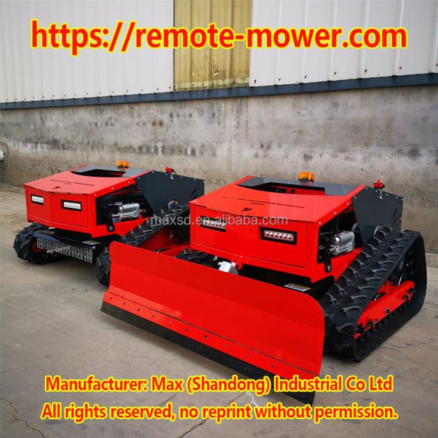 Reconmended Industrial Slope lawn mower with remote control brush cutter on tracks