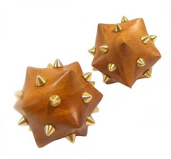 Acupressure tool with brass spikes 