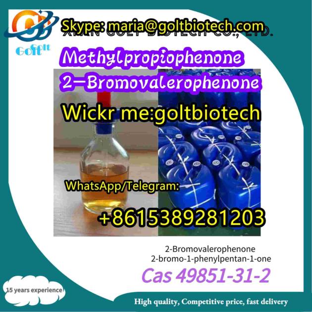 (Wi ckr me:goltbiotech) Russia arrive 2-Bromovalerophenone Cas 49851-31-2 for sale China suppliers