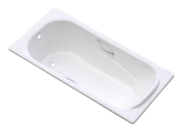 enameled cast iron bathtub