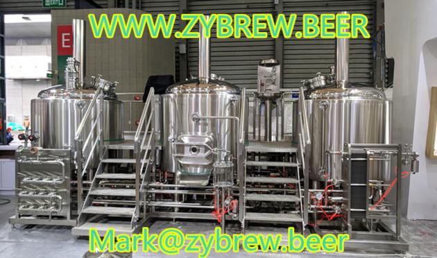 1000L three vessel brewhouse, steam heated brewery