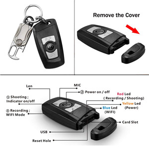 HD 4K Portable Covert Camera,Carkey Camera,WIFI Mini Car Key Spy Hidden Camera , key Chain Mini Ip c