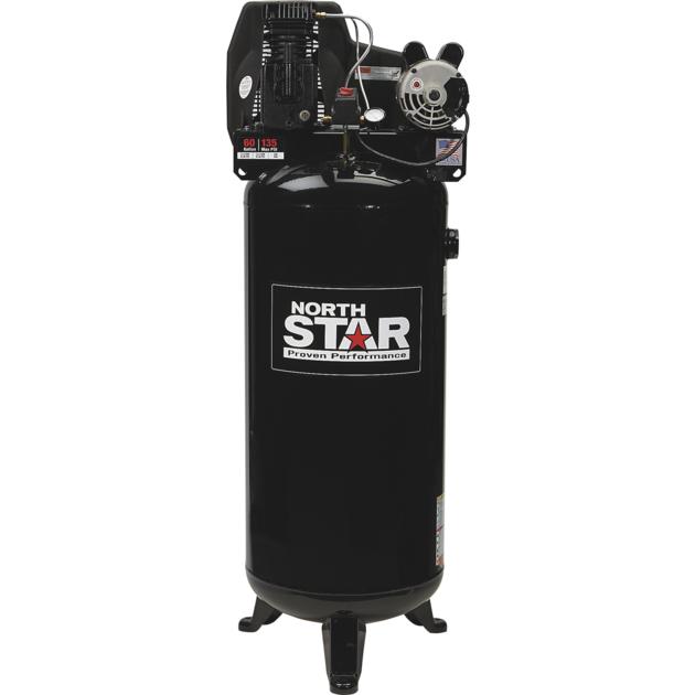 NorthStar Electric Air Compressor — 3.7 HP, 60-Gallon Vertical Tank