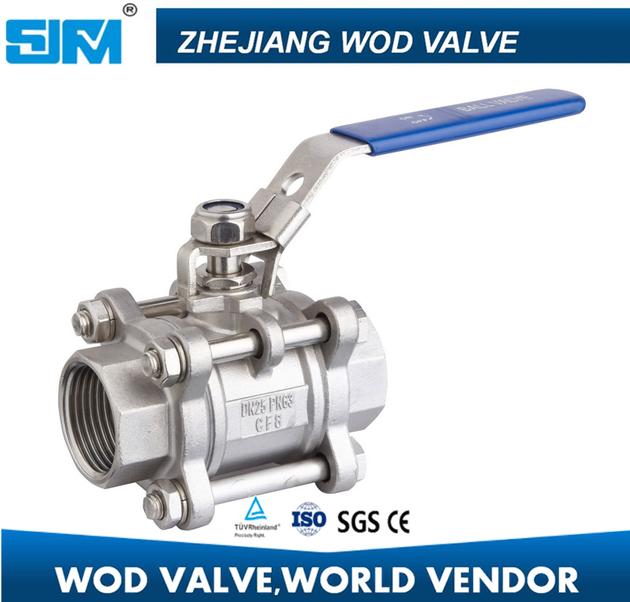 stainless steel 3PC ball valve 