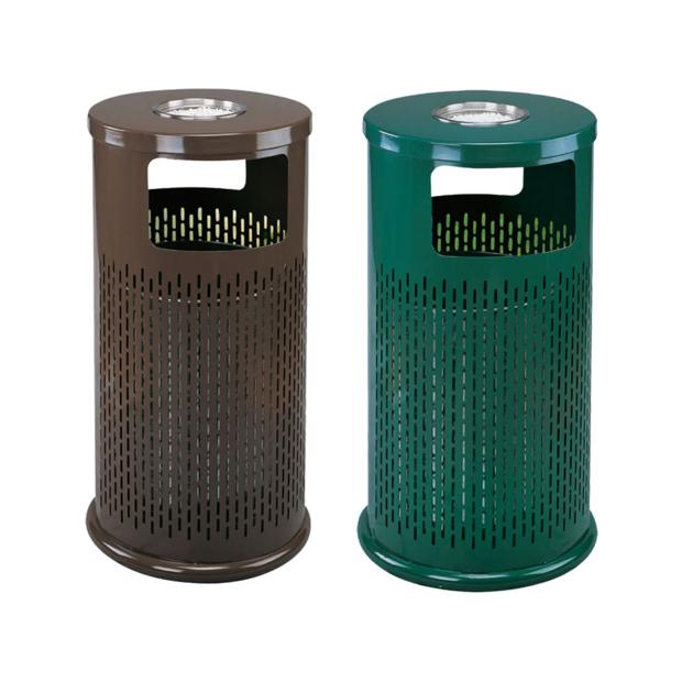 MAX-HK73 Wholesale Outdoor Street Steel Bucket Recycling Dust Bin Outside Litter Bins Garbage with A