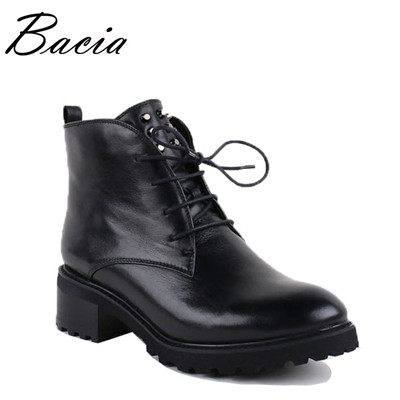 Women Ankle Boots Genuine leather Zipper Rivet Short Boots