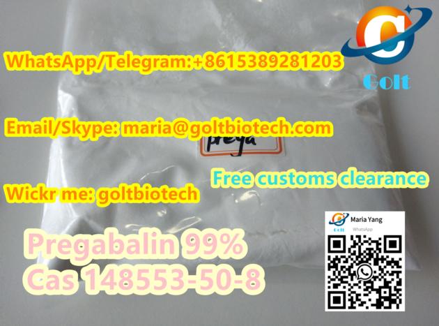 Factory Bulk sale Pregabalin Powder Cas 148553-50-8 Free customs clearance 
