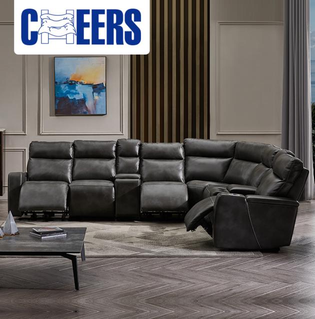 Best seller Luxury Adjustable Multifunctional electric 7 seater Lockers sectional fabric sofa