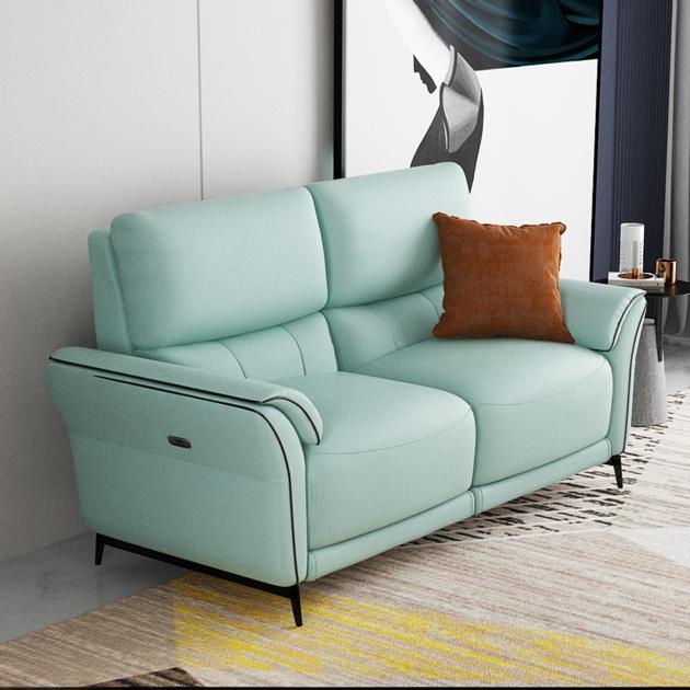 Electric multifunction comfortable 2 person couch, 2 piece leather sofa, 2 seats sofa