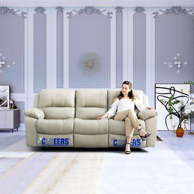 MANWAH CHEERS European style Modern Luxury Home Furniture Leather sofa set for Living room