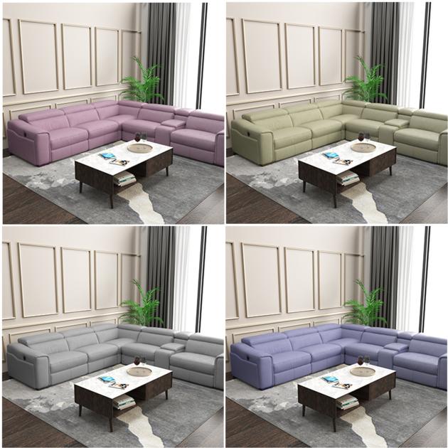 Factory Custom Reclinable Corner Chesterfield Luxury