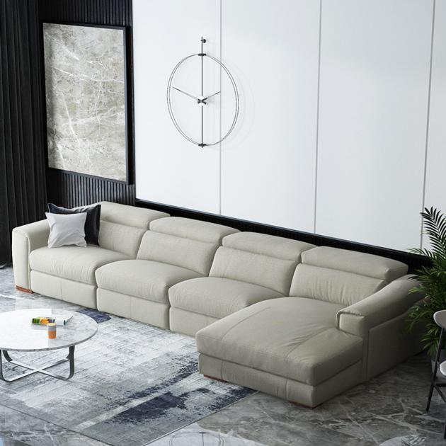 Modern Velvet Fabric Tufted Section Sofa