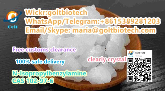 99% N-Isopropylbenzylamine clearly crystal bar CAS 102-97-6 supplier Wi ckr..goltbiotech