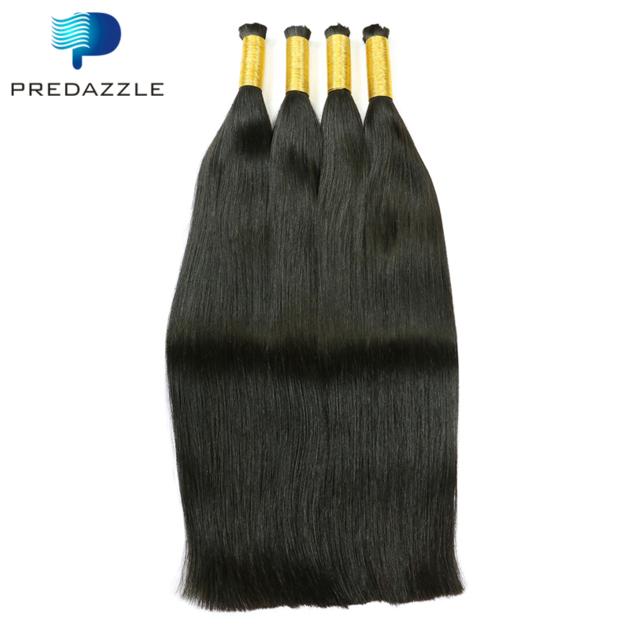 8A Unprocessed Brazilian Human Hair Natural Color Hair Bulk Straight