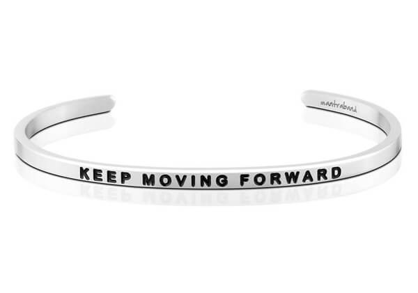 keep moving forward bracelet inspirational bangles