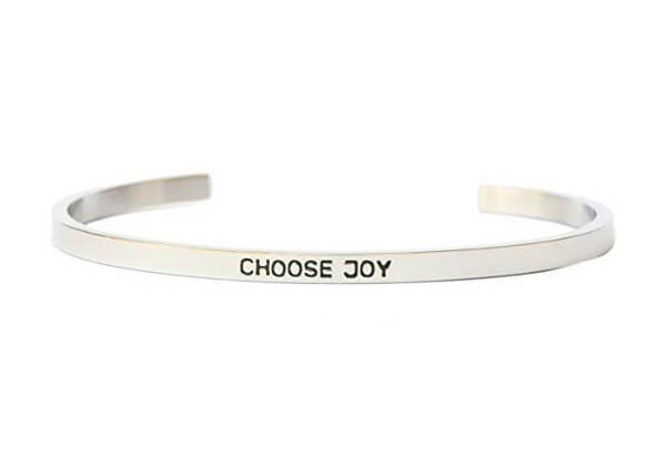 Choose Joy Inspiration Bangle Bracelet Cuff Band