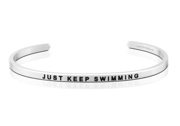 Just keep swimming bracelet bangles