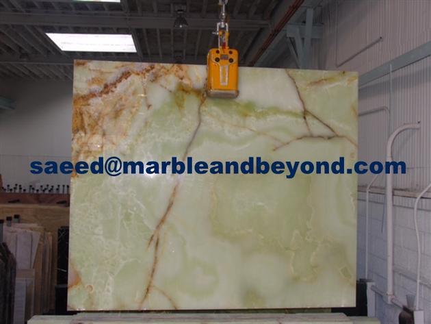 Light Green Onyx Slabs