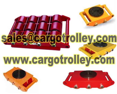 Machinery dolly can turn