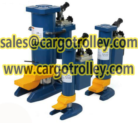 Hydraulic jack for lifting work