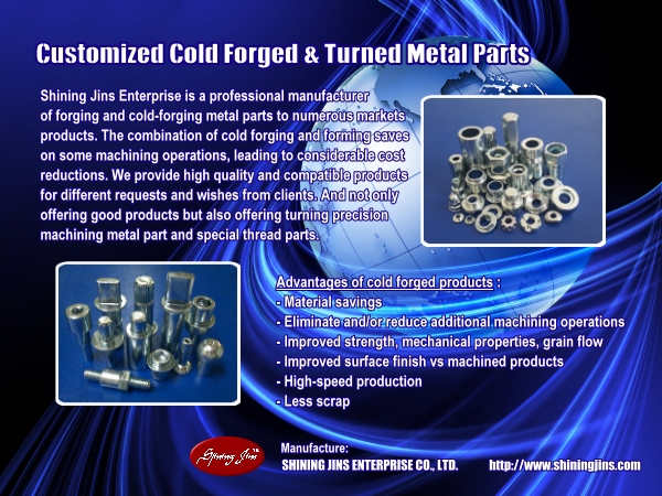 Customized Cold Forged And Turned Fasteners