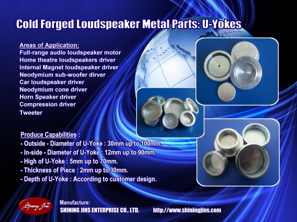 ,U-Yokes uses in raw Neodymium (NdFeB) Speakers and tweeter