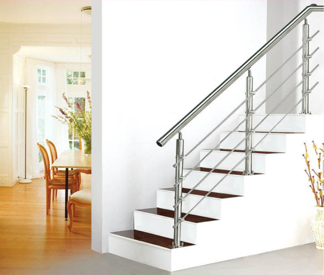 Polish stainless steel handrail