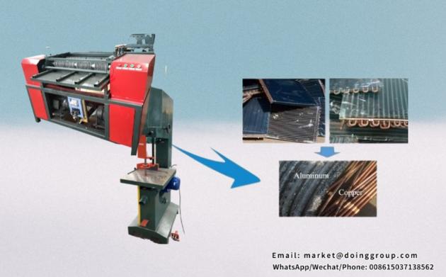 Low cost small-scale radiator recycling machine
