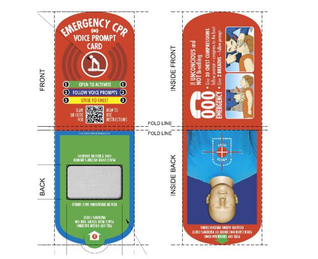 CPR-C AED training helper CPR voice cardfrom meditech