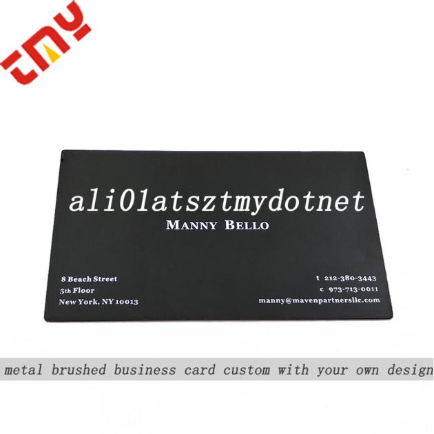 Custom Blank Metal Credit Cards Black