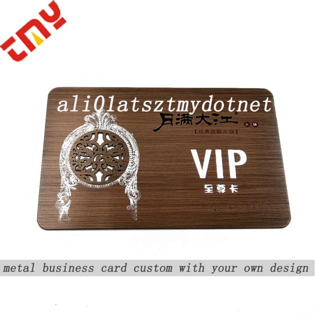 Custom Metallic Gold Metal Vip Business