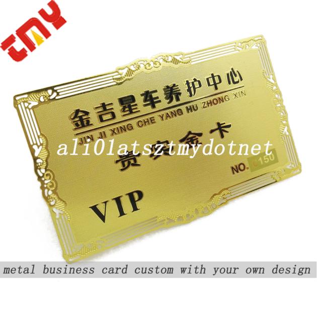 Custom Metallic Gold Metal Vip Business Card  Metal Membership Cards China