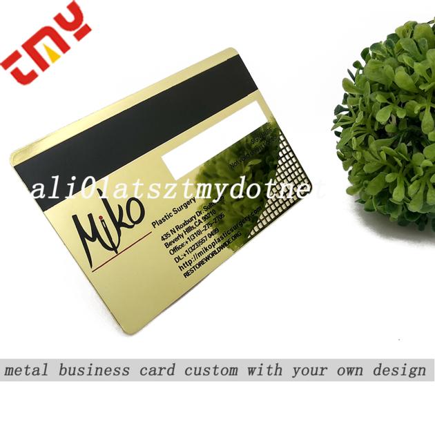 Custom Metal Mirror Finish Credit Card