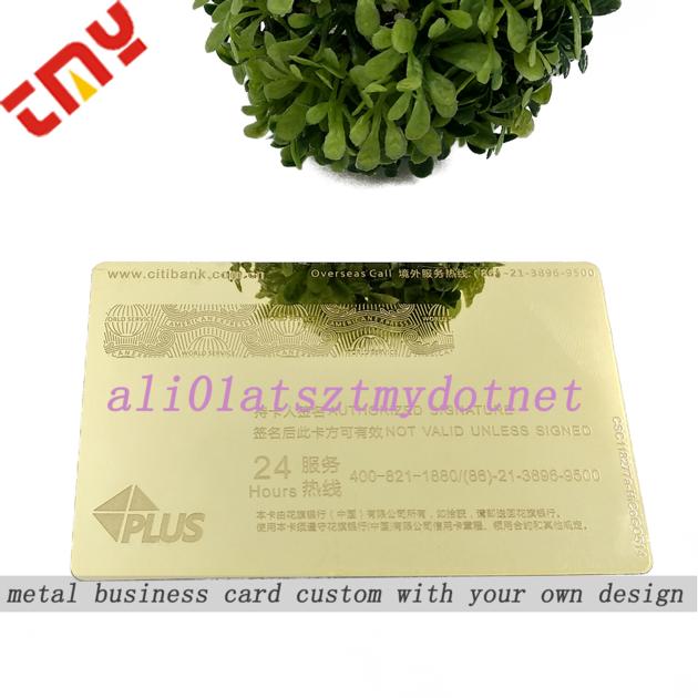 Custom  Printing Machines Business Card,Cheap Metal Gold Plated Gold Edge Business Cards