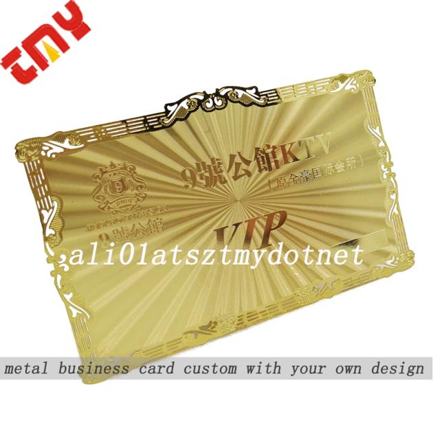 Custom Metallic Gold Metal Vip Business