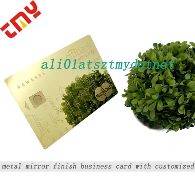 Custom Metal Mirror Finish Credit Card