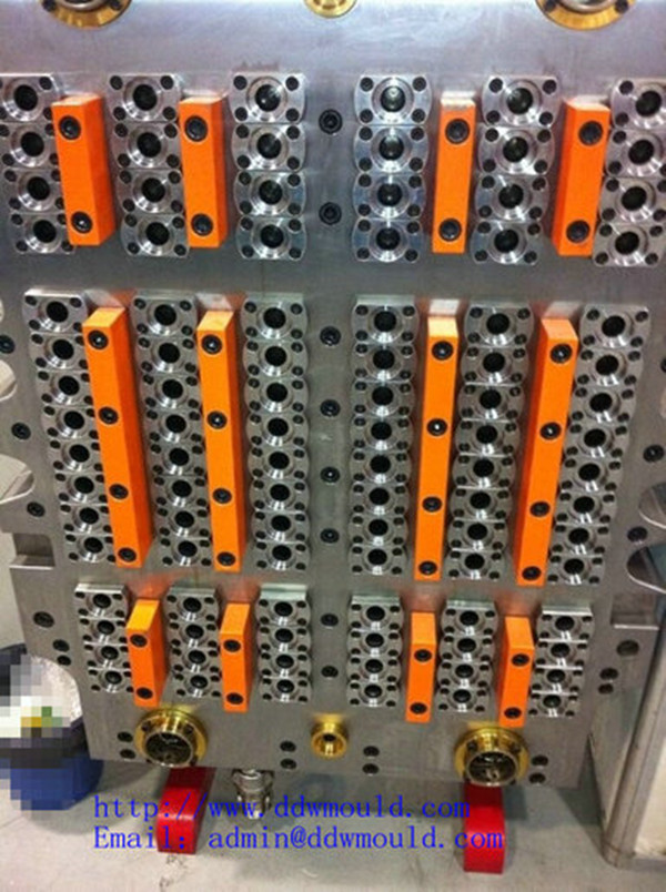 DDW Self-locking Valve Pin Gate Air Seal PET Preform Mold with Hot Runner no need cutting