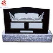 black granite polished upright Canadian Monuments