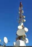 Triangle mountain antenna tower 