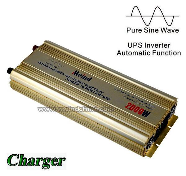 2000W Power Inverter with UPS Pure Sine Wave AC Converter Car Inverters Power Supply Meind