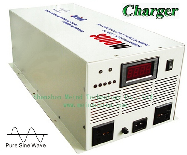 3000W Power Inverter with Charger Pure Sine Wave Watt Inverters Power Supply Solar Inverter Meind