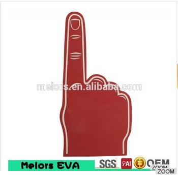 Melors OEM Customized Cheering Hand Colorful Cheering EVA Foam Hands Foam Fingers