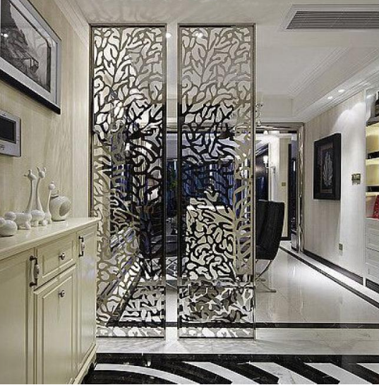 Indoor decorative laser cut stainless Steel Partition