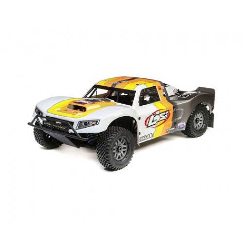 Losi 5IVE-T 2.0 1/5 Bind-N-Drive 4WD Short Course Truck (Grey/Orange/White) - Medanelectronic