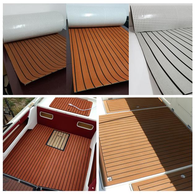 Melors Marine Decking Sheet Faux Teak EVA Sheet For Yacht Decking