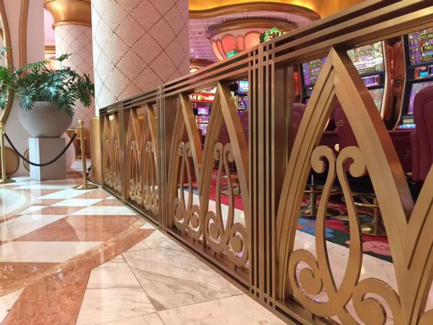 decorative metal handrail for Casino,KTV, shopping mall 