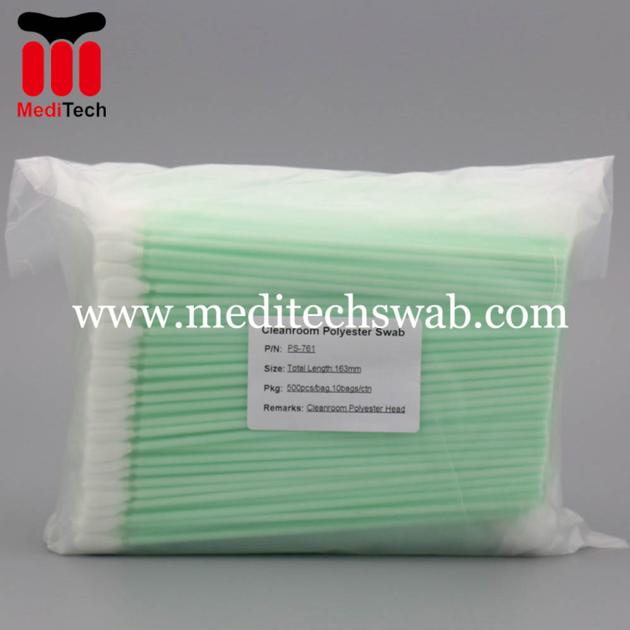 6 POLYESTER CLEANROOM SWABS WITH LONG